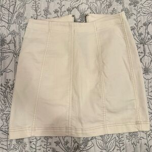 Free People White Mini Skirt